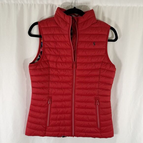 Joules Jackets & Blazers - Joules Puffer Vest Women's 4 Red Full Zip Zip Pockets Right as Rain Collection